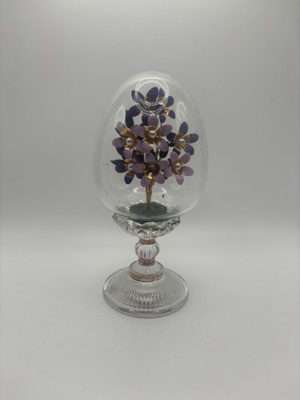 House of Faberge Crystal Egg “ The Violet Bouquet”